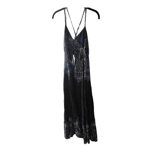 FREE PEOPLE Revolve Black Printed Button Front Sleeveless Maxi Dress Small - Picture 15 of 16